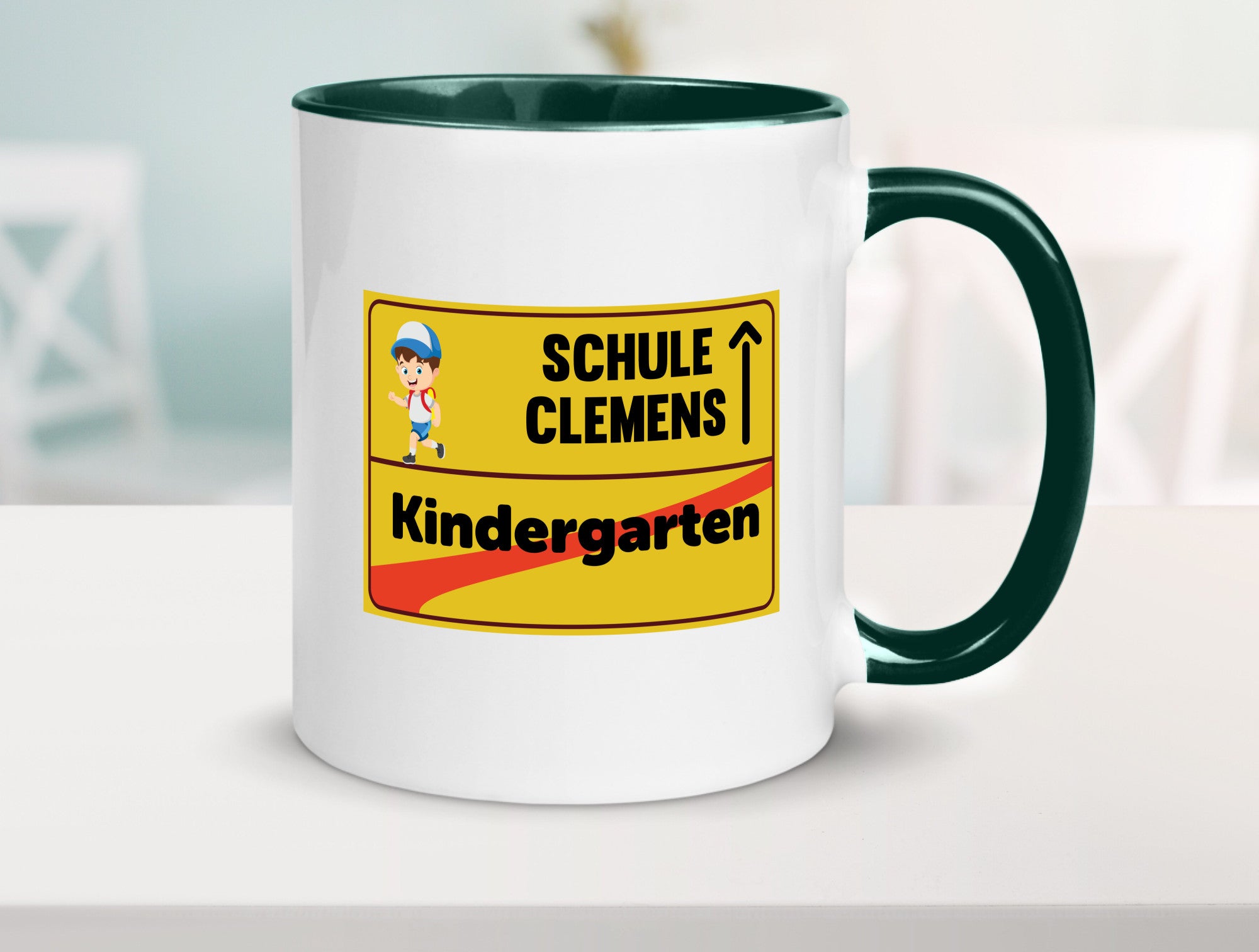 Bye Kindergarten | Schule Clemens Geschenkidee Humor Tasse