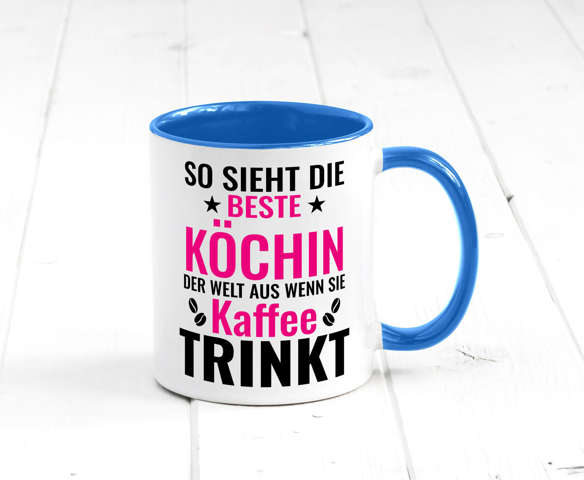 Kaffee trinkt: Köchin | Chefköchin Chefkoch Humor Arbeit Kollegen Büro Tasse