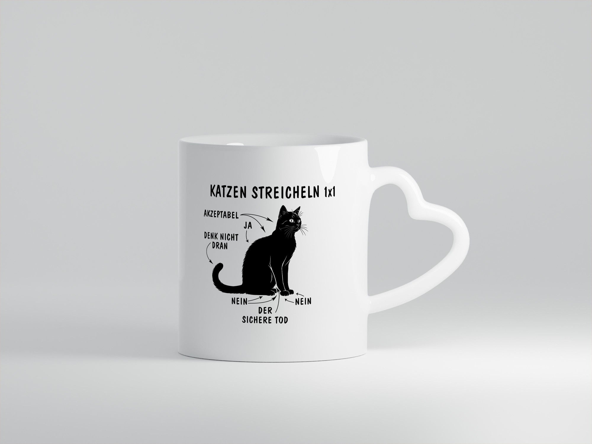 Katzen Streicheln | 1x1 Katze Humor Tierliebhaber Geschenkidee Tasse