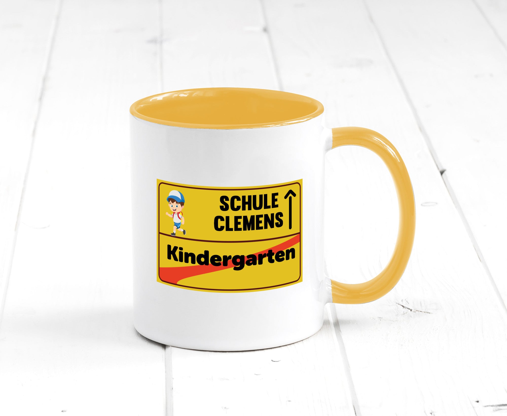 Bye Kindergarten | Schule Clemens Geschenkidee Humor Tasse
