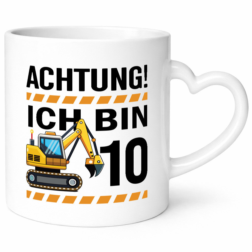 10 Geburtstag Ich bin | Bagger Junge Geschenkidee Humor Tasse