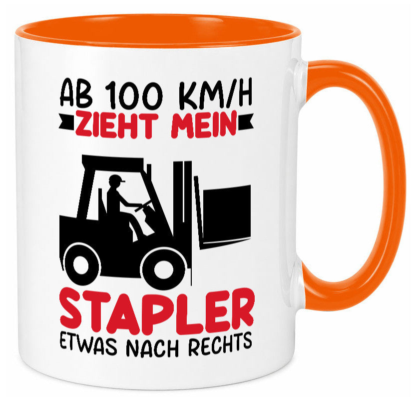 Stapler zieht nach Rechts | Staplerfahrer Arbeit Geschenkidee Kollegen Büro