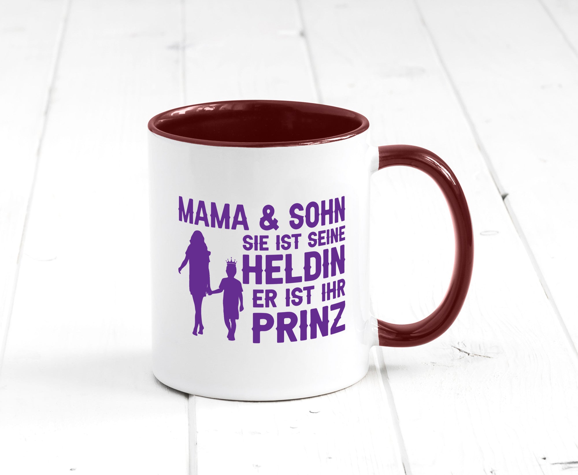 Mama & Sohn | Helding Prinz Mutterliebe Geschenkidee Familie Humor Tasse