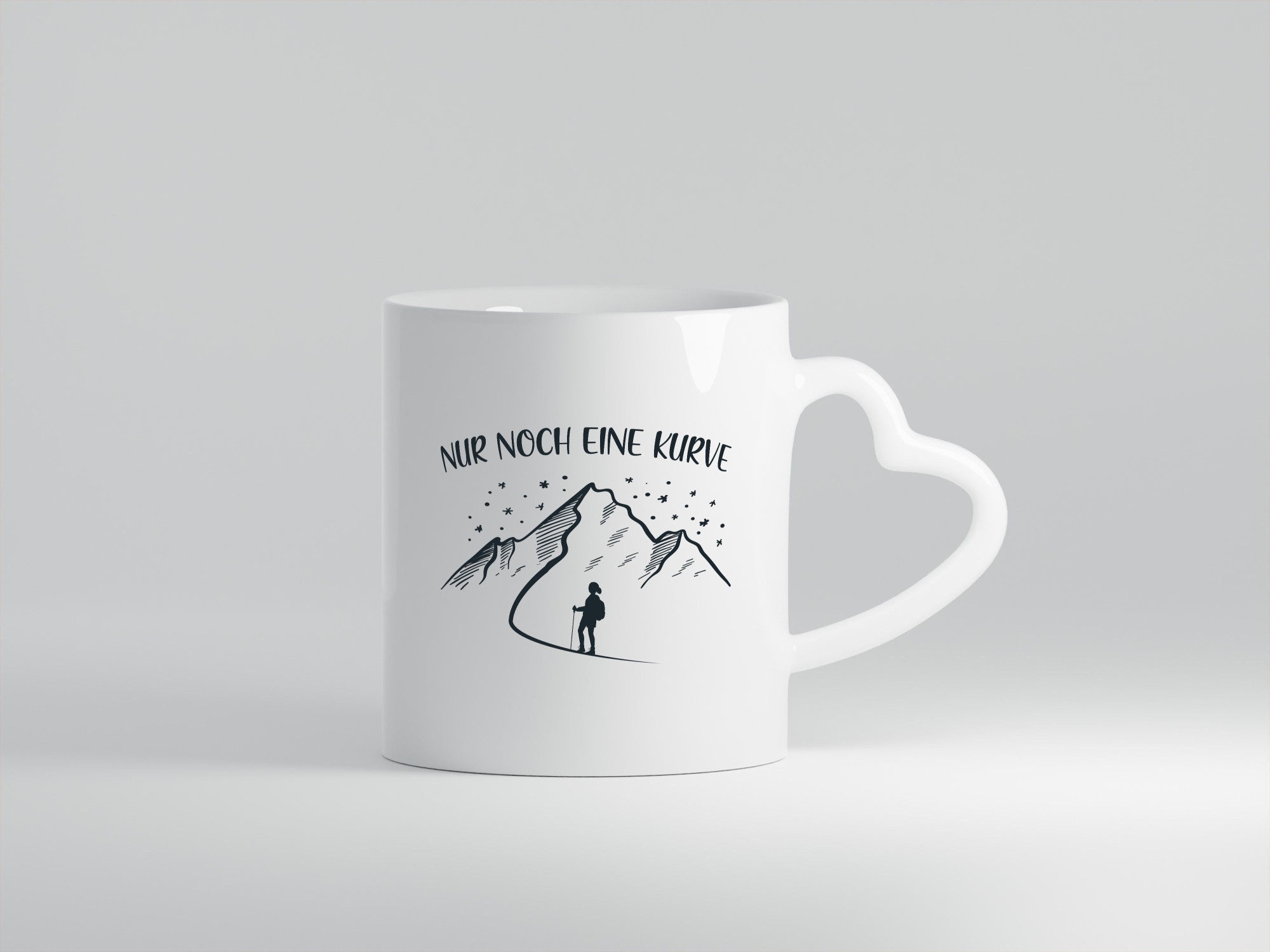 Nur noch eine Kurve | Berge Wanderin Sterne lustig Humor Geschenkidee Geschenk