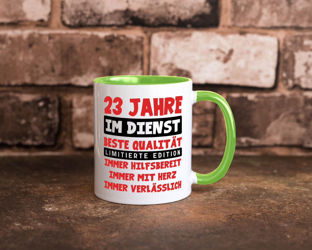 23 Jahre im Dienst | Jubiläum Arbeit v9 Humor Kollegen Büro Geschenkidee Tasse