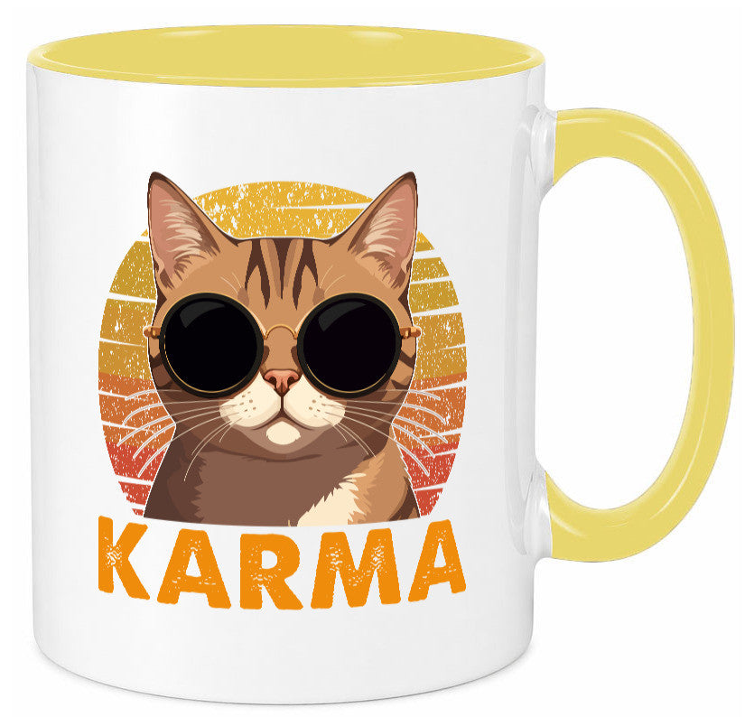 Vintage Katze | Karna Coole lustiger Spruch Geschenk Tierliebhaber Humor Tasse