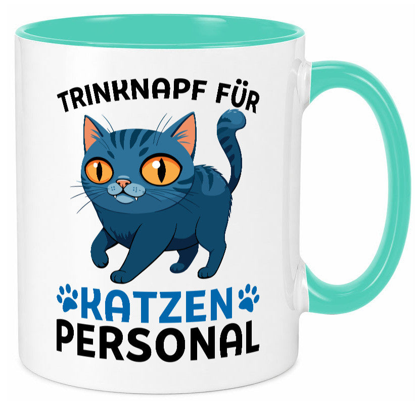 Katzen Personal | Katzenbesitzer Tasse Katze Humor vl2 Tierliebhaber