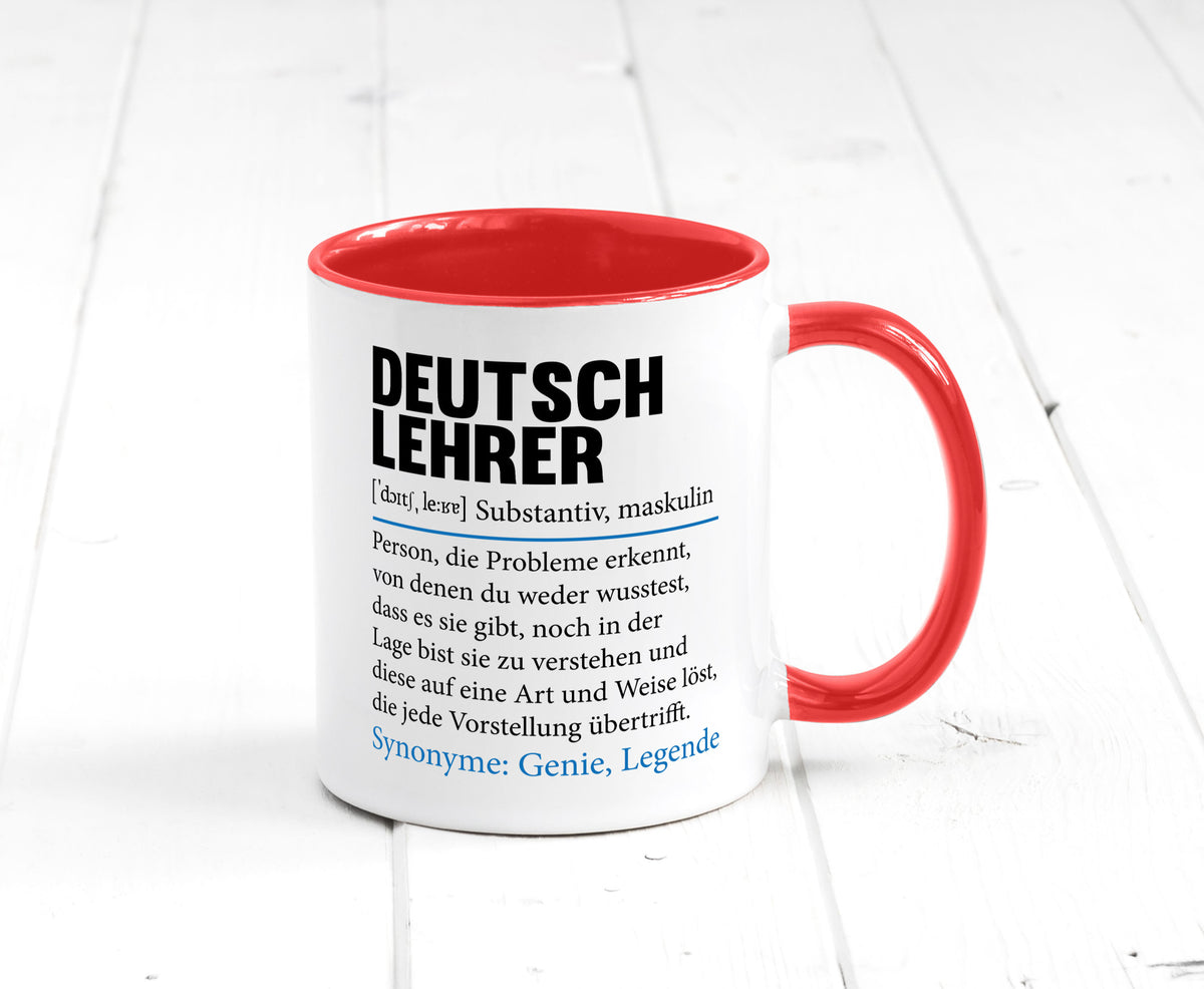 Deutschlehrer Spruch | Lehrer Schule Humor lustig Geschenkidee Geschenk Tasse