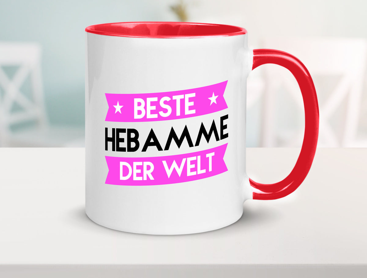 Beste Hebamme | Geburtshilfe lustiger Spruch Geschenk Humor Geschenkidee Tasse