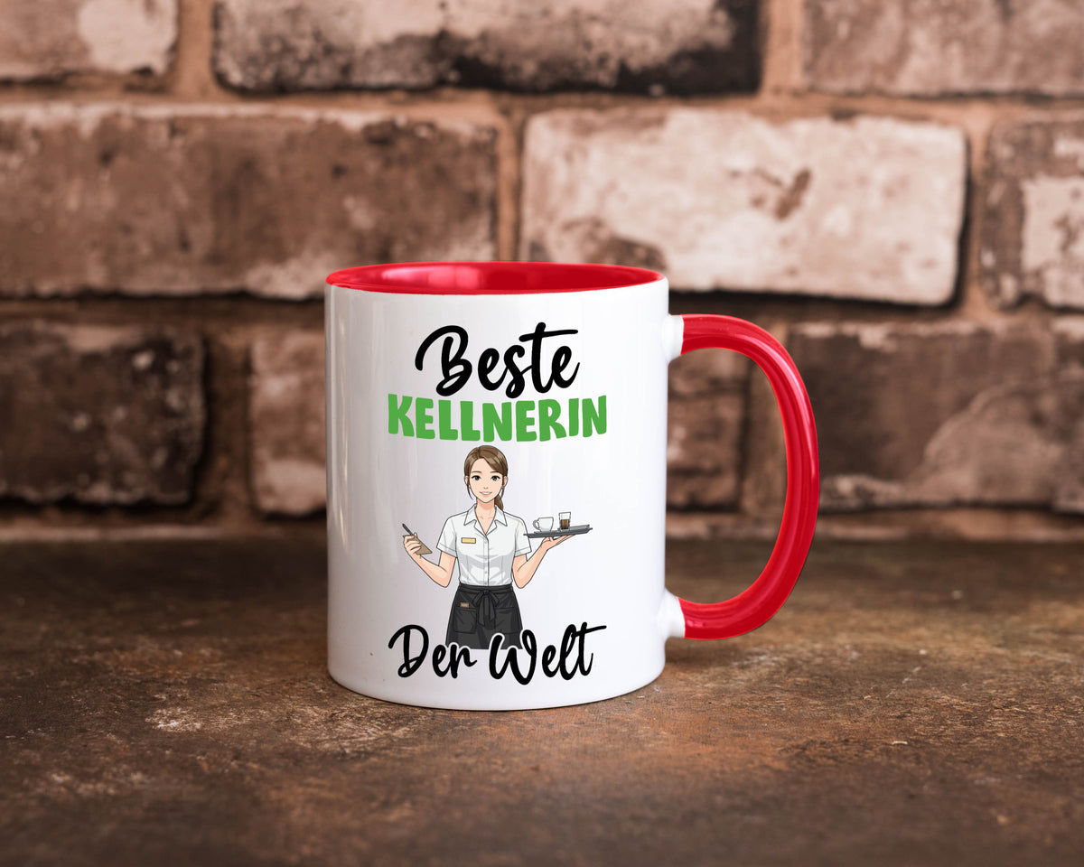 Beste Kellnerin | Beruf kellnern Bedienung v2 Humor Arbeit Kollegen Büro Tasse