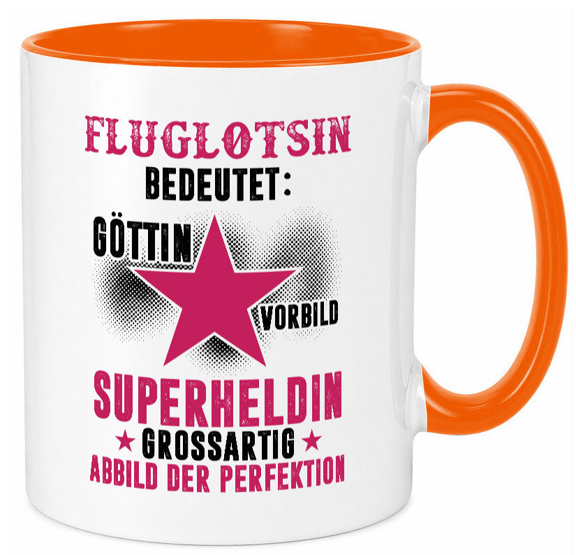 Bedeutung von Fluglotsin | Flughafen Flugverkehr Geschenkidee Humor Tasse