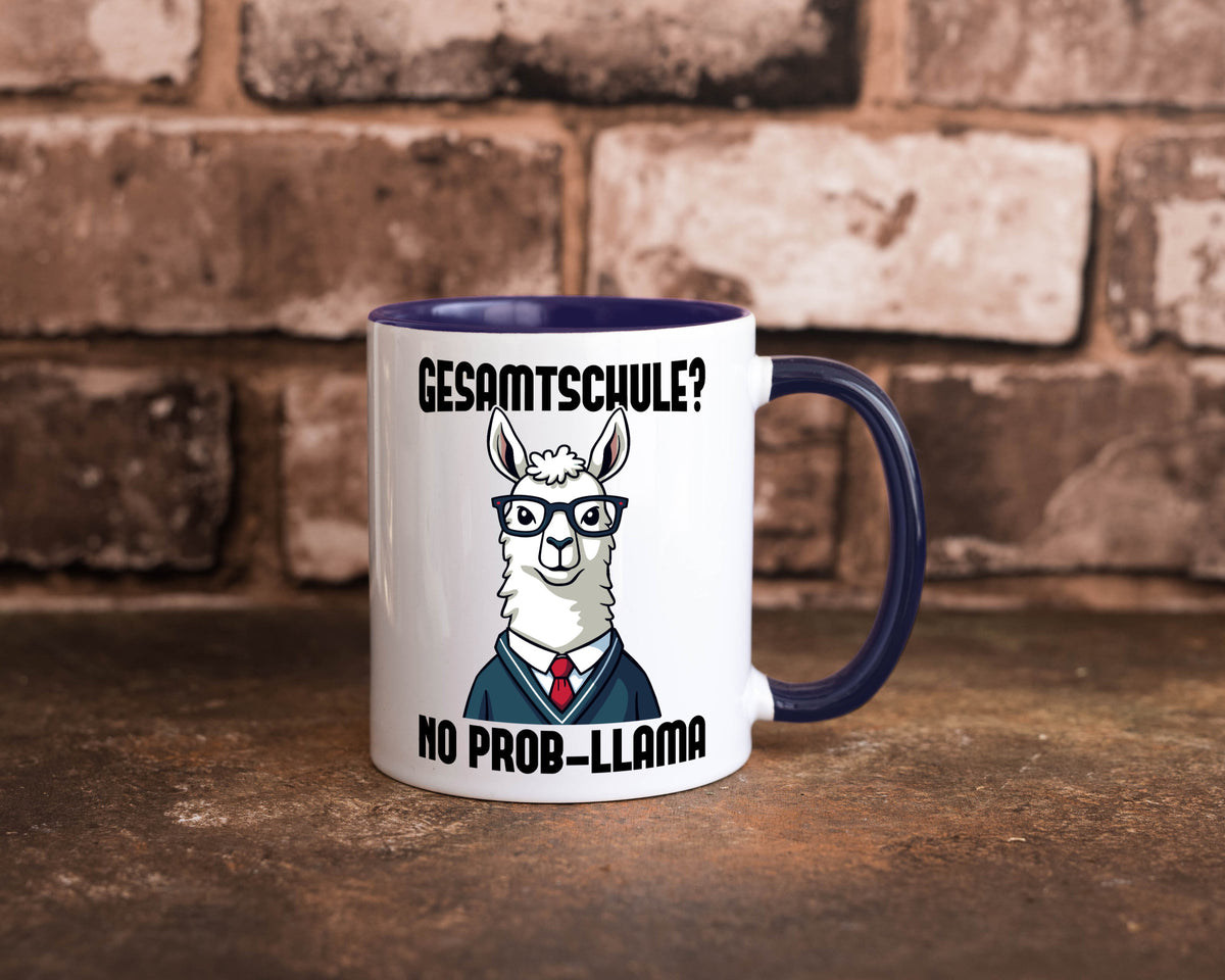 Gesammtschule | no prob-llama Einschuldung Humor Geschenkidee Tasse