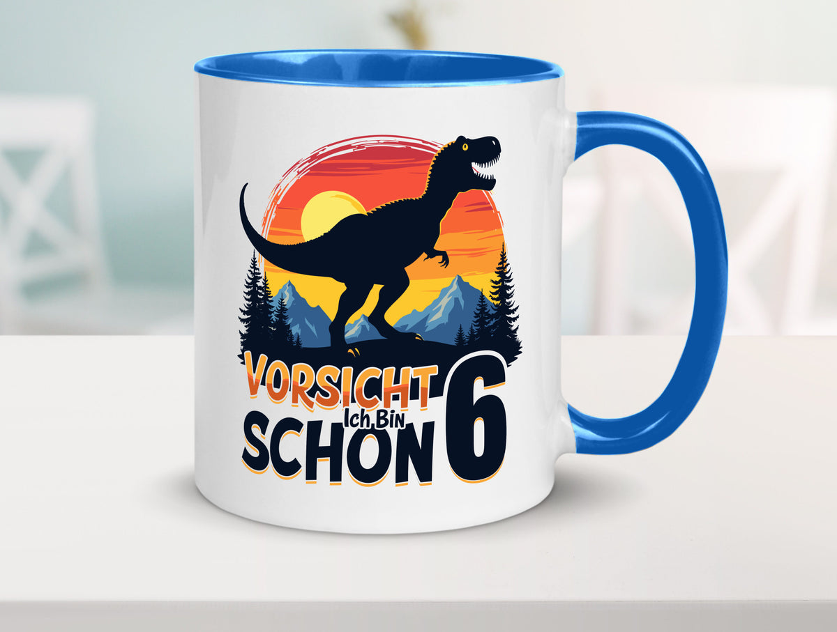 6. Geburtstag | 6 Jahre Dinosaurier Geschenkidee Humor Tasse