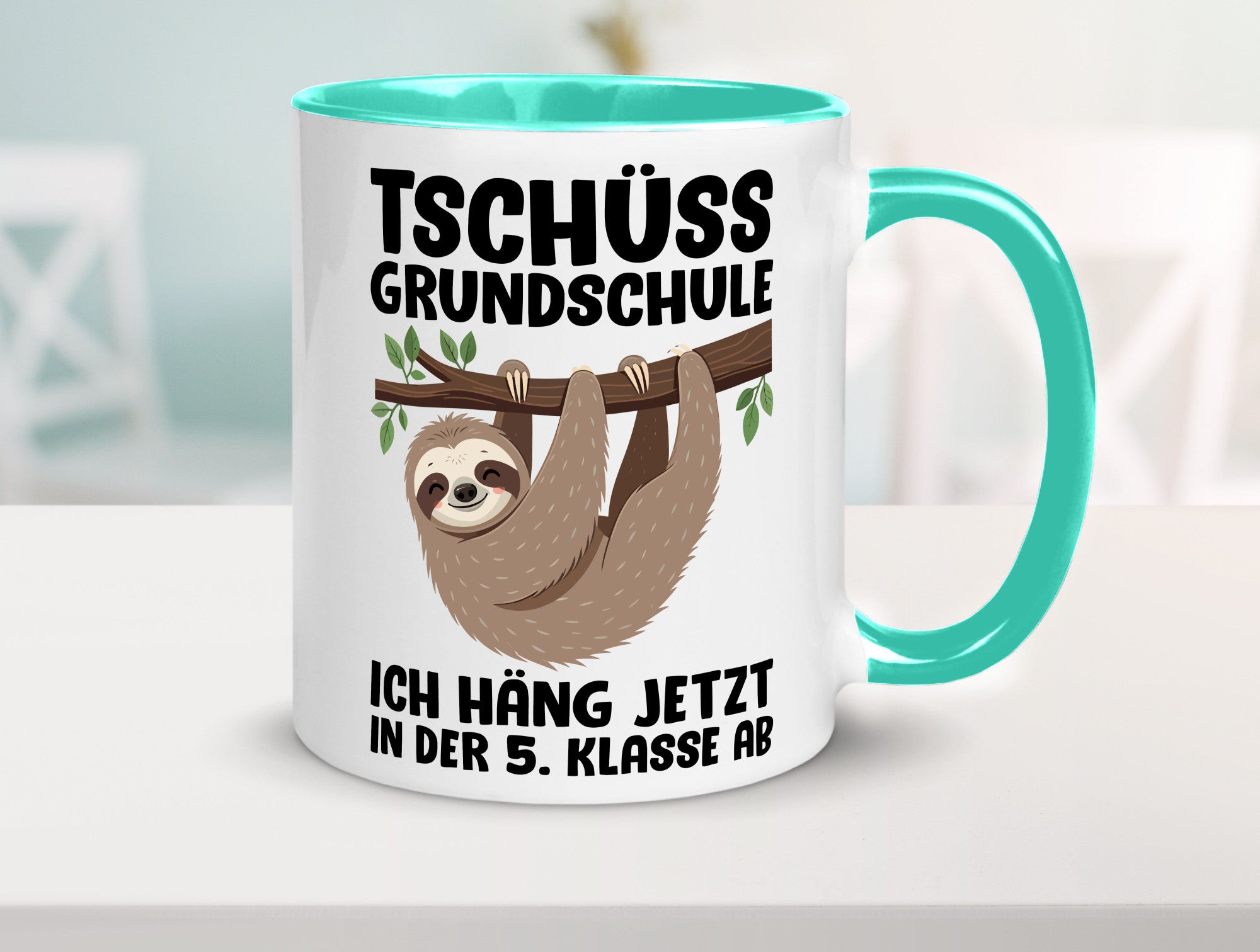 Tschüss Grundschule ich häng jetzt in der 5. Klasse ab Humor Geschenkidee Tasse