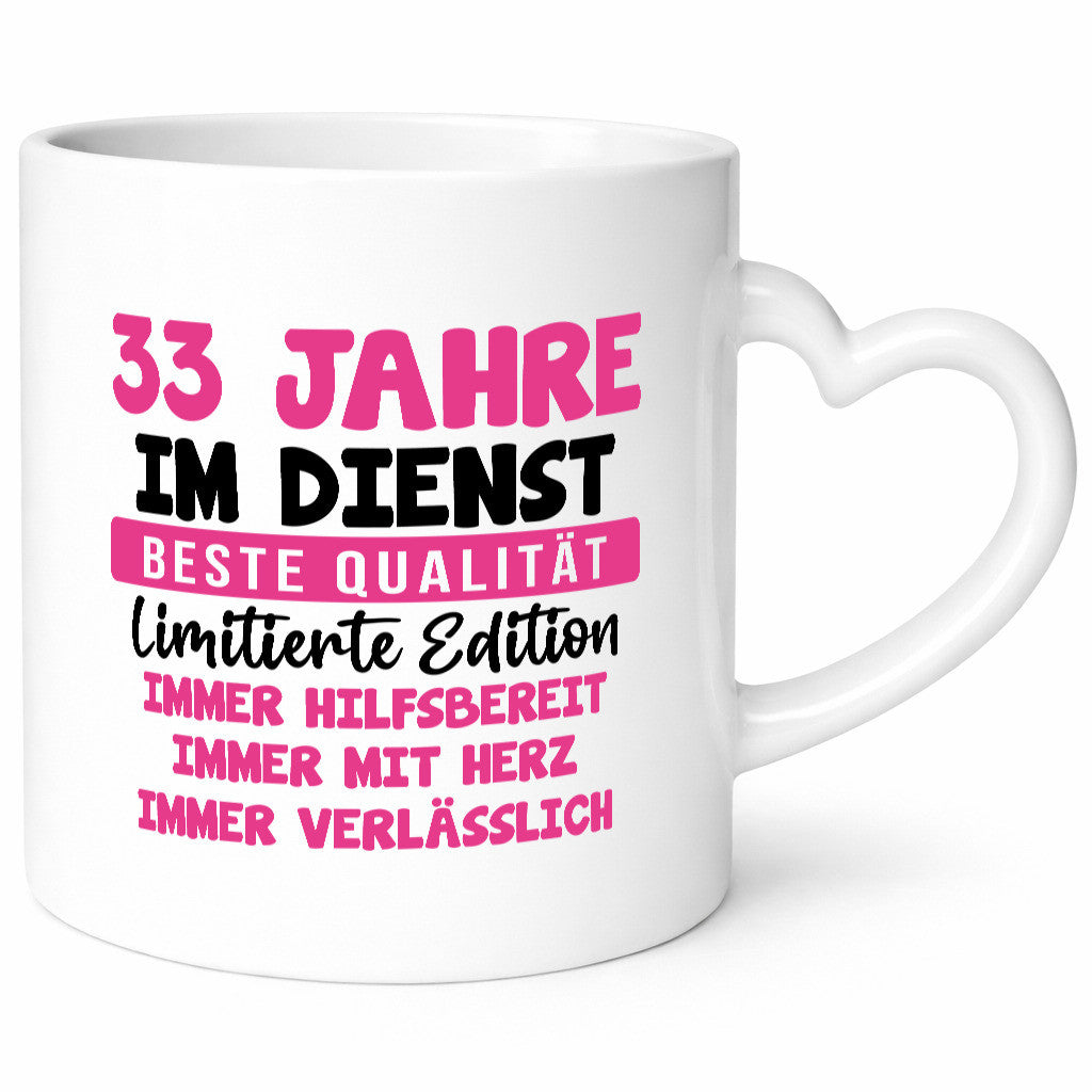 33 Jahre im Dienst | Jubiläum Arbeit v10 Geschenkidee Kollegen Büro Humor Tasse