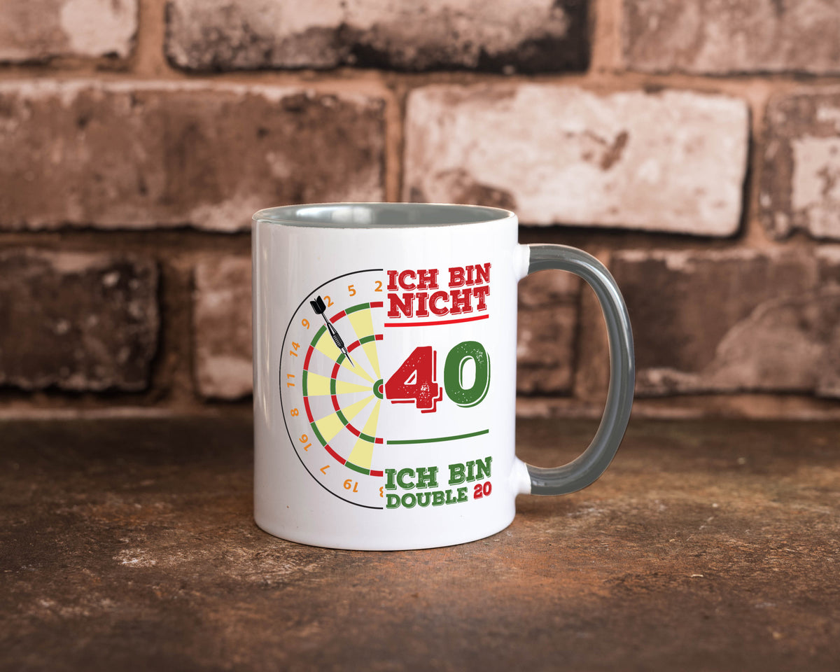 Ich bin nicht 40 double 80 | Dart spieler Geschenkidee Humor Tasse