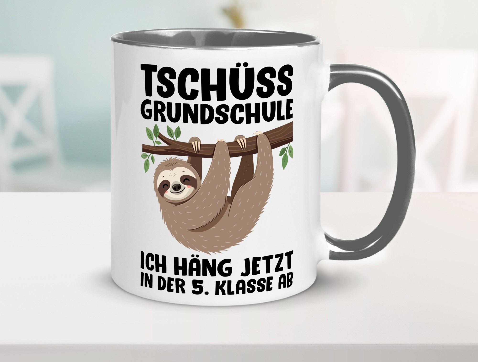 Tschüss Grundschule ich häng jetzt in der 5. Klasse ab Humor Geschenkidee Tasse