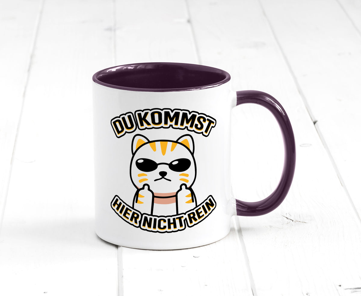 Du kommst hier nicht rein | Böse Katze Humor Tierliebhaber Geschenkidee Tasse