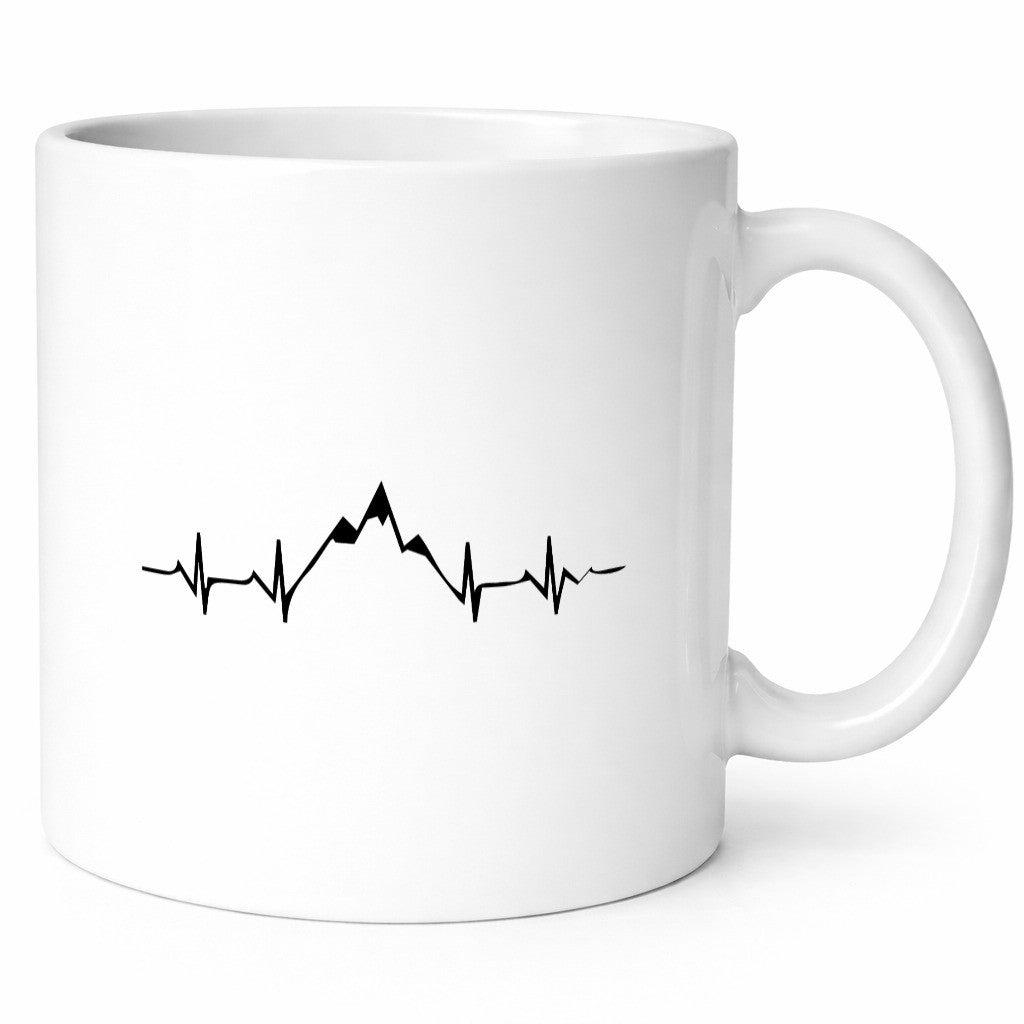 Herzschlag Berge | Bergmotiv Skifahren Ski Urlaub lustiger Spruch Geschenk