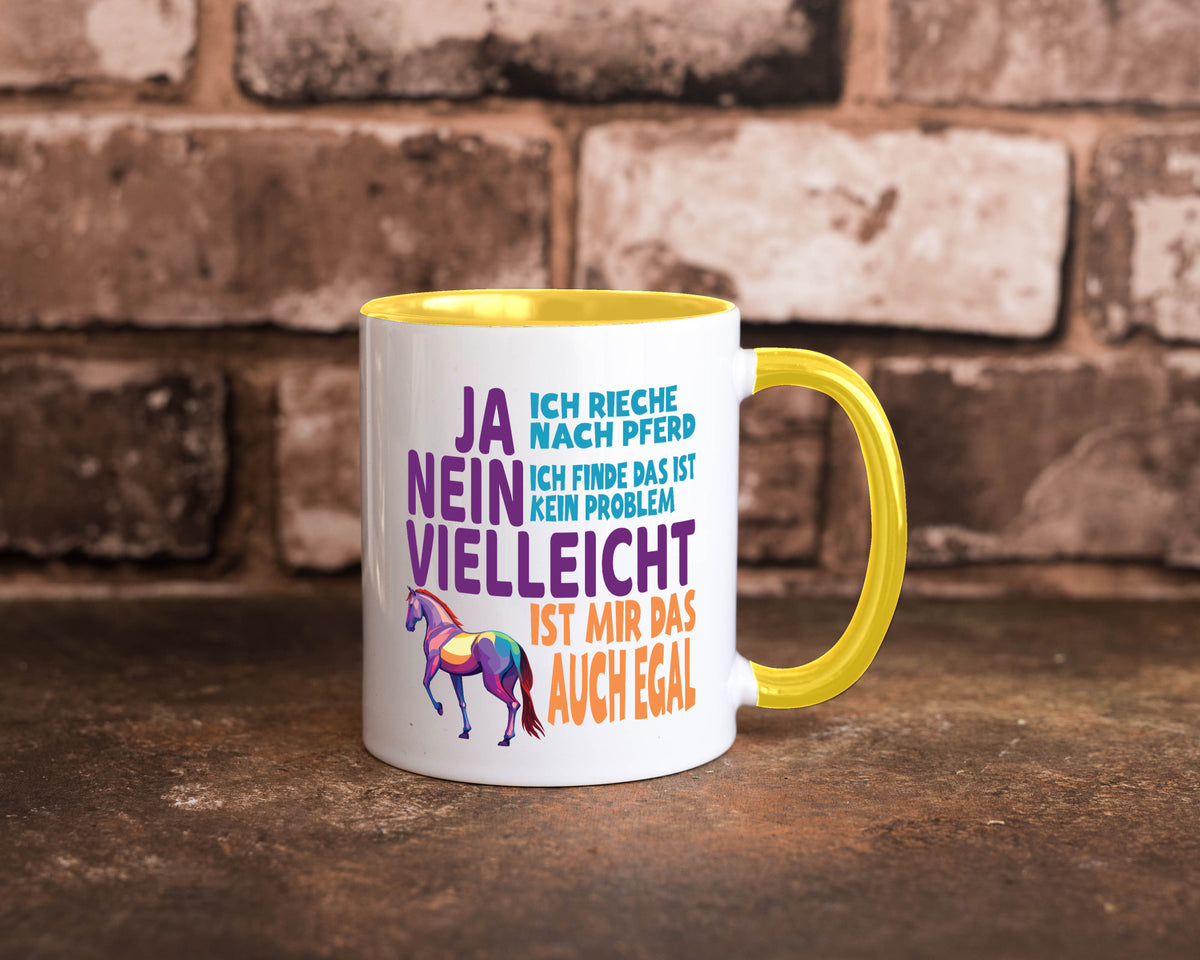 Ja ich Rieche nach Pferd | Reiten Pferdestall lustiger Spruch Geschenk Humor Tasse