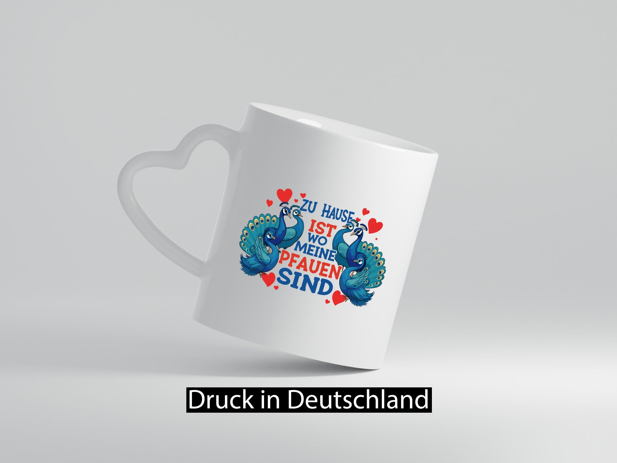 Zuhause ist wo meine Pfauen sind | Pfau Humor Geschenkidee Tasse