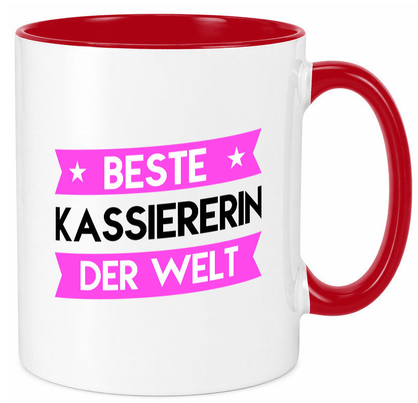 Beste Kassiererin lustiger Spruch Geschenk Humor Geschenkidee Tasse