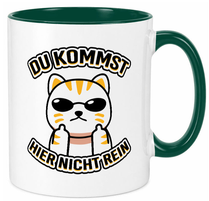 Du kommst hier nicht rein | Böse Katze Humor Tierliebhaber Geschenkidee Tasse