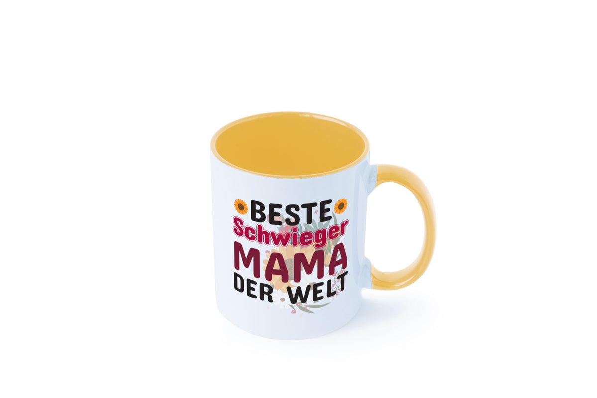 Beste Schwiegermama | Schwiegermutter Tasse Blumen Humor Familie Geschenkidee