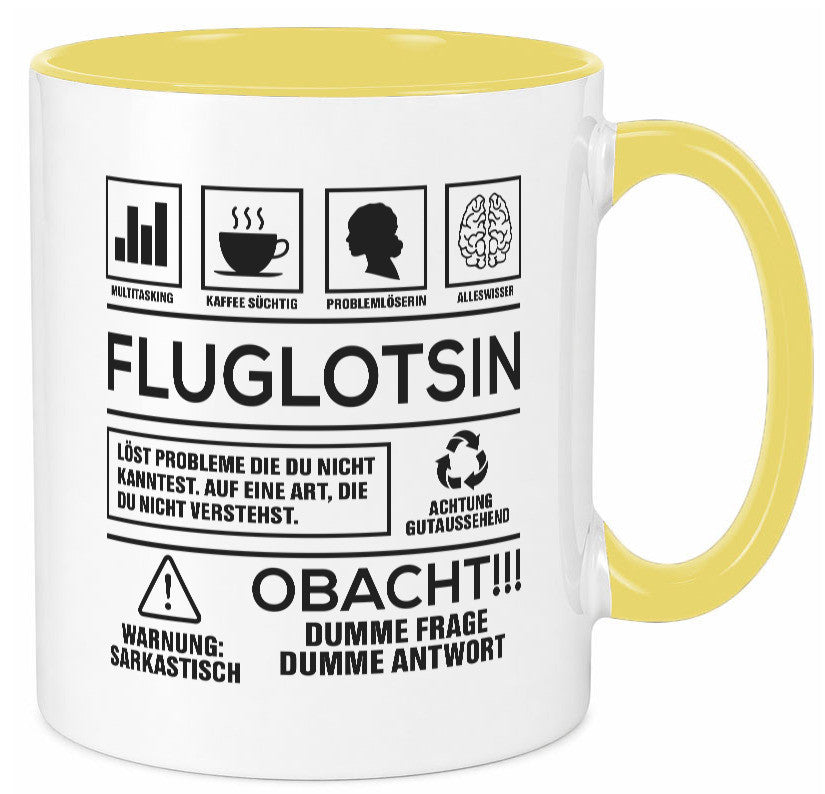 Achtung Probleme Fluglotsin | Flughafen Flugverkehr Geschenk Humor Geschenkidee Tasse