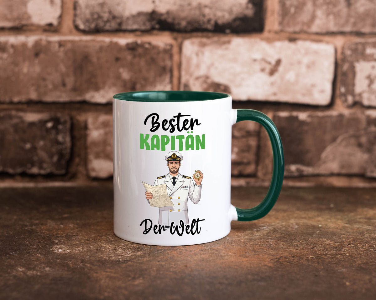 Bester Kapitän | Schiffskapitän Schiff v2 Geschenk Humor Geschenkidee lustiger Tasse