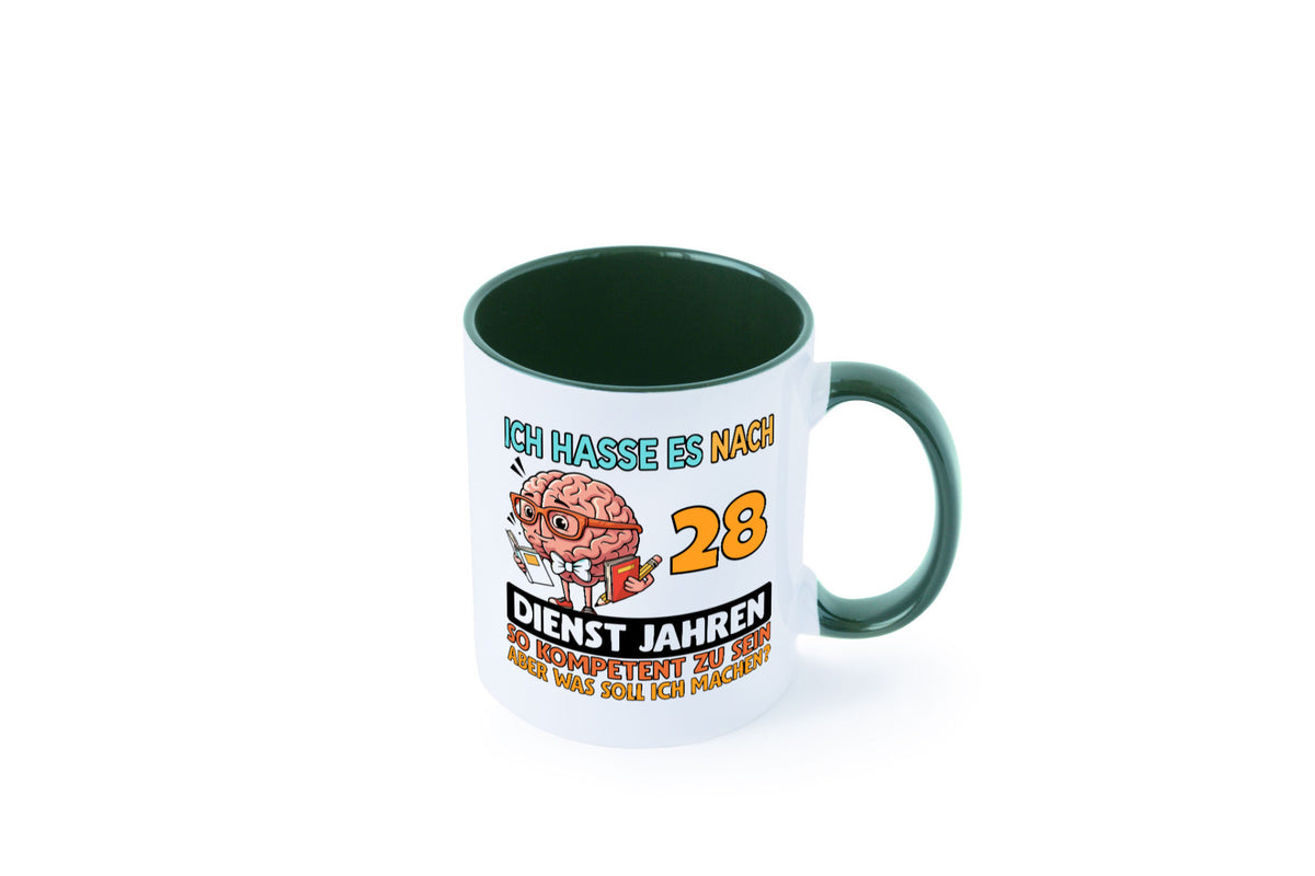 28 Dienstjahre | Arbeit Kompetent Geschenkidee Kollegen Büro Humor Tasse
