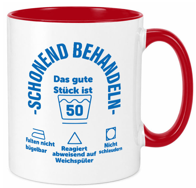 Schonend behandeln | 50 Geburtstag Humor Geschenkidee Tasse