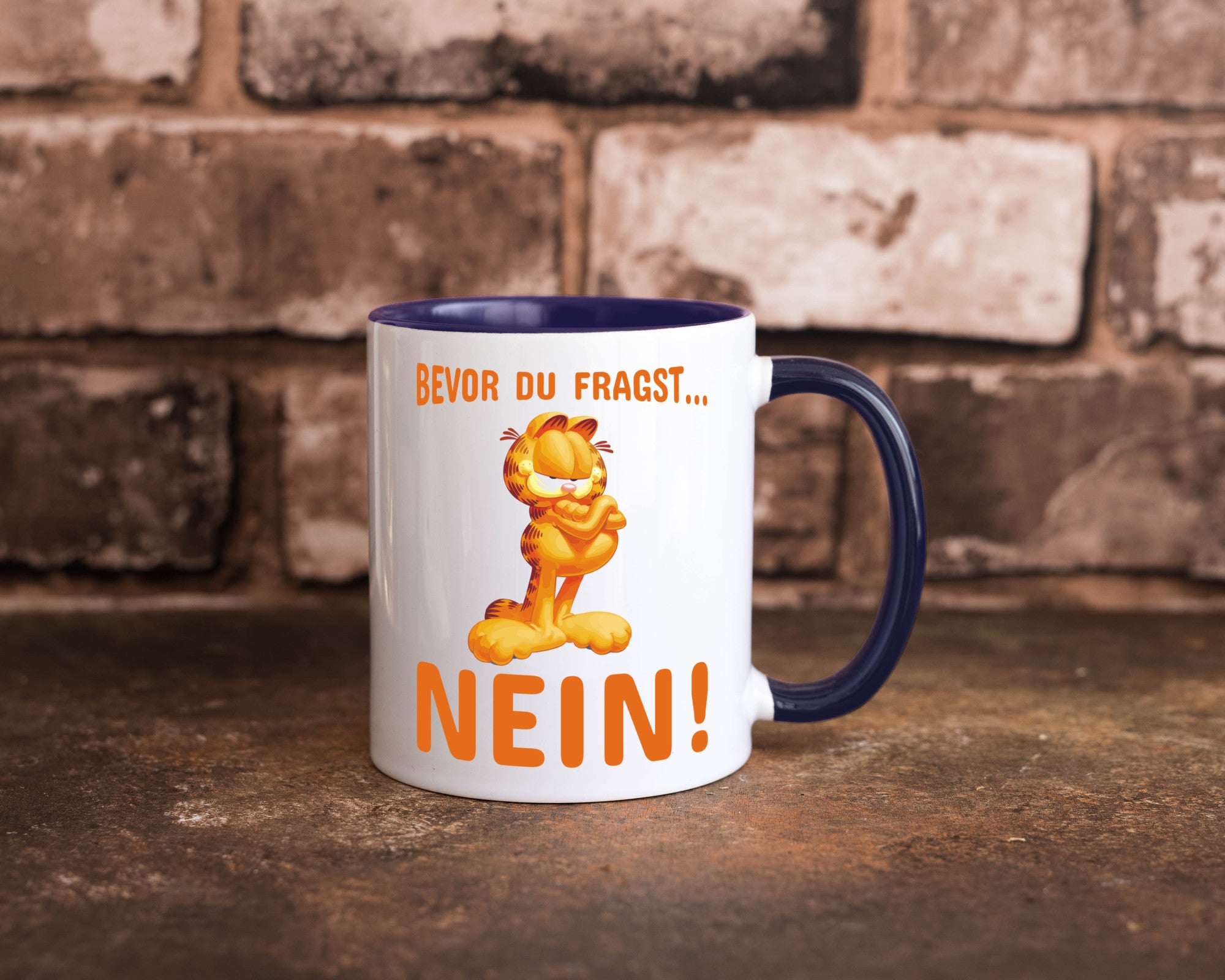 Bevor du fragst? Nein! | grimmige Katze Spruchtasse lustig Tierliebhaber Humor