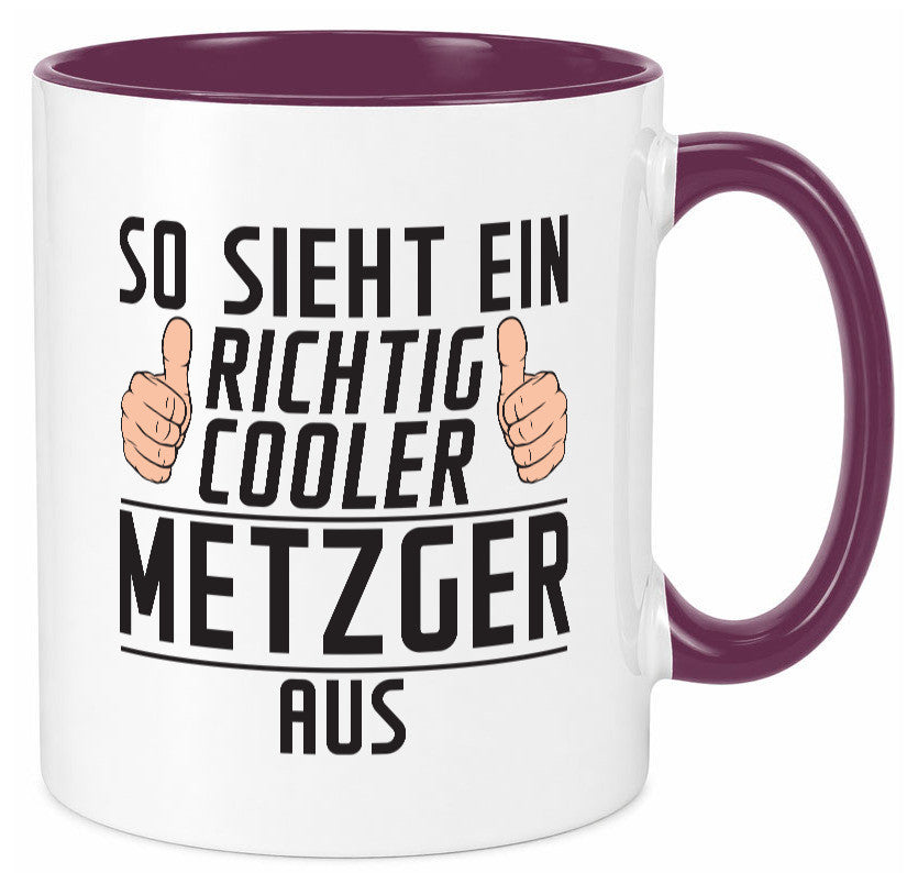 Richtig Cooler Metzger | Fleischer Metzgerei Geschenk Humor Geschenkidee Tasse