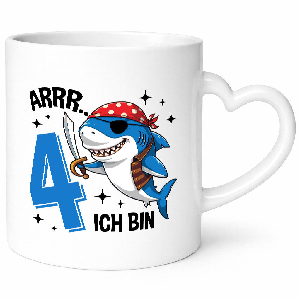 4. Geburtstag | 4 Jahre Arr Pirat Hai Piraten Humor Geschenkidee Tasse