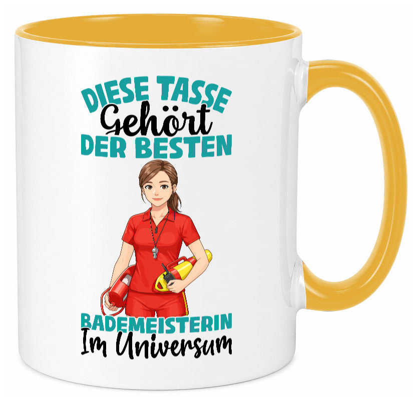Im Universum: Bademeisterin | Schwimmmeisterin Geschenk Humor Geschenkidee Tasse