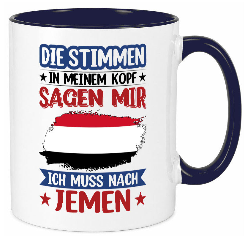 Jemen | Urlaub Stimmen in meinem Kopf Traumland Geschenk Humor Geschenkidee Tasse
