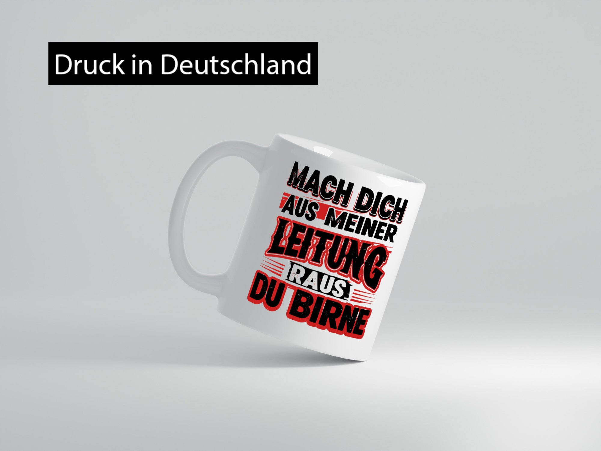 Mach dich auf meiner Leitung raus du Birne v2 lustiger Spruch Geschenk Humor