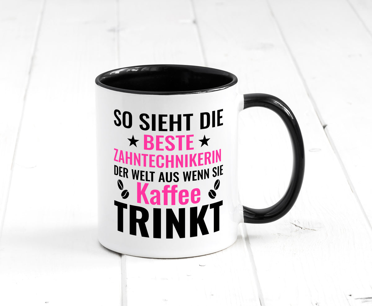 Kaffee trinkt: Zahntechnikerin | Zahnmedizin lustiger Spruch Geschenk Humor Tasse