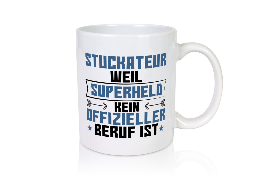 Superheld Stuckateur | Innenausbau Beruf Humor Arbeit Kollegen Büro