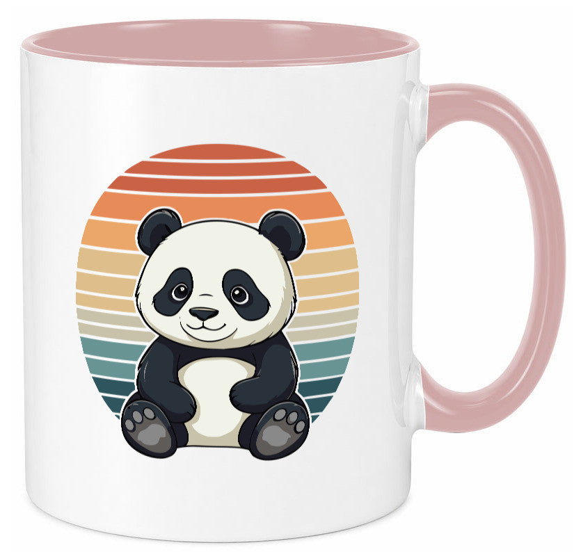 Panda Bär | Retro Vintage sunset v2 lustiger Spruch Geschenk Humor Geschenkidee Tasse