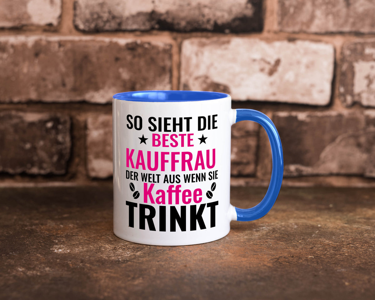 Kaffee trinkt: Kauffrau | Kauffrauen lustiger Spruch Geschenk Humor Tasse