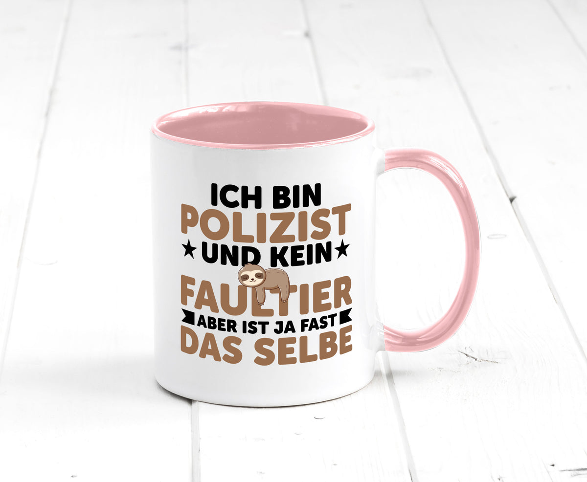 Ich bin kein Faultier: Polizist | Polizei v2 lustig Tierliebhaber Humor Tasse