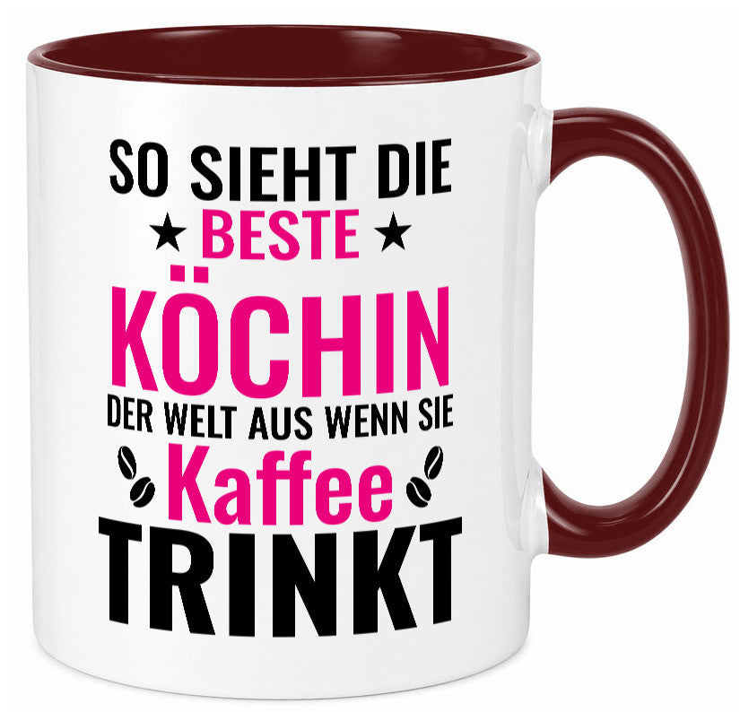Kaffee trinkt: Köchin | Chefköchin Chefkoch Humor Arbeit Kollegen Büro Tasse