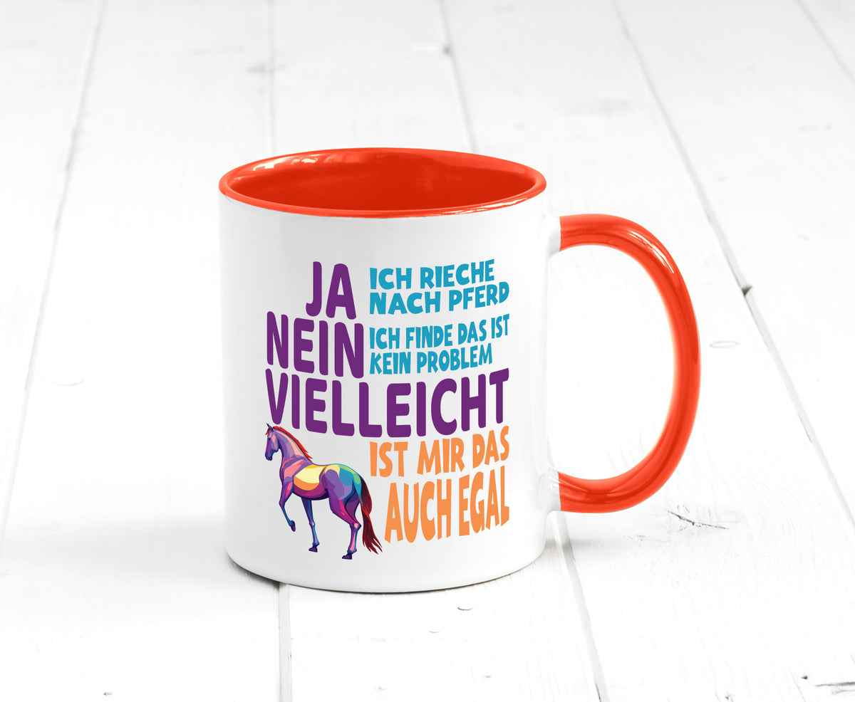 Ja ich Rieche nach Pferd | Reiten Pferdestall lustiger Spruch Geschenk Humor Tasse