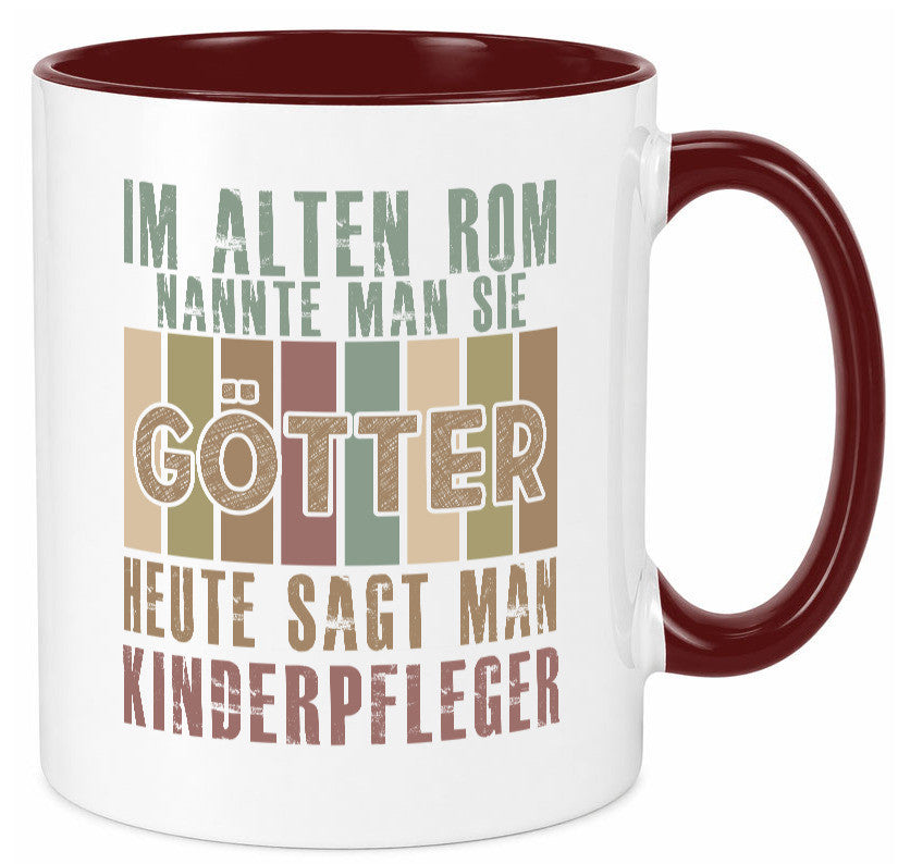 Heute sagt man: Kinderpfleger | Pfleger Kinder lustig Humor Geschenkidee Tasse