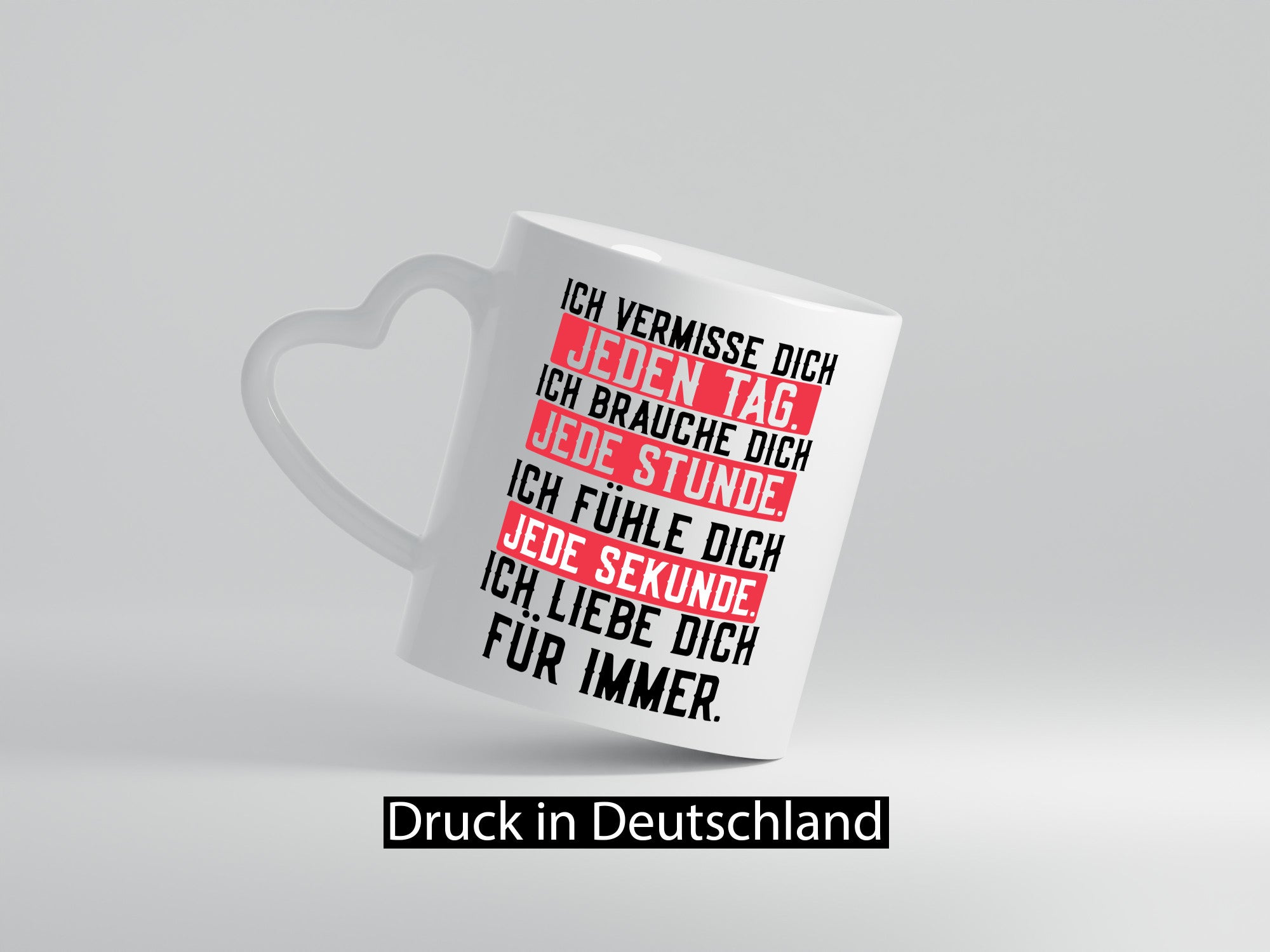 Ich vermisse dich | lieber Spruch Ehe Freund Freundin Geschenkidee Humor Tasse