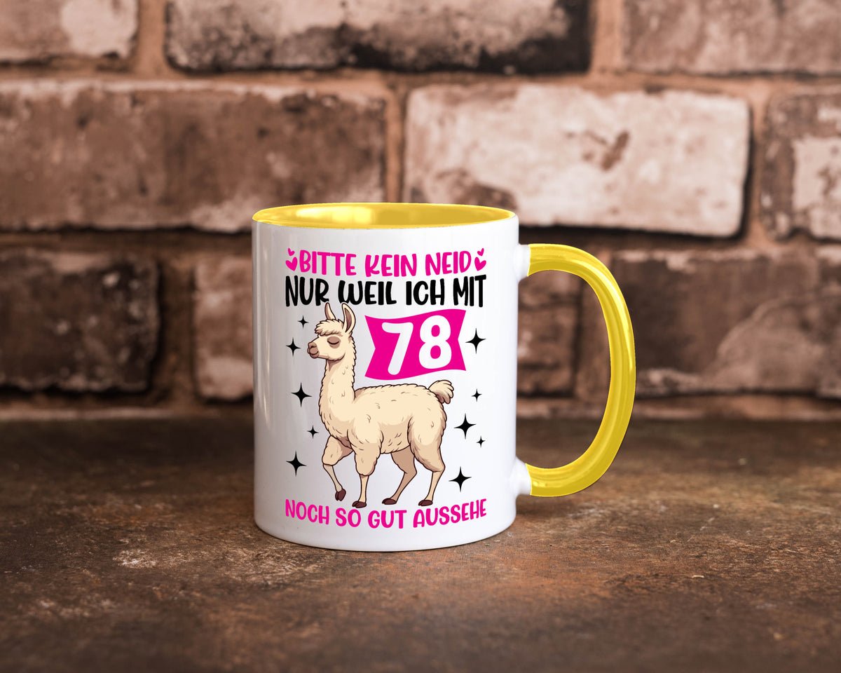 78. Geburtstag | 78 Jahre Lama gut aussehen Geschenk Geschenkidee lustiger Tasse