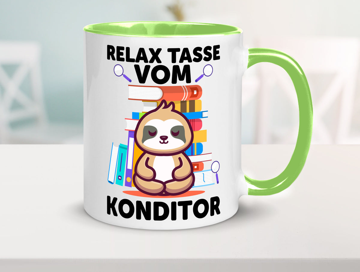 Relax Tasse: Konditor | Konditorei lustiger Spruch Geschenk Humor Geschenkidee