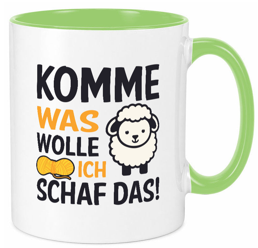 Komme was wolle, ich schaf das | Wolle Humor Geschenkidee Tasse